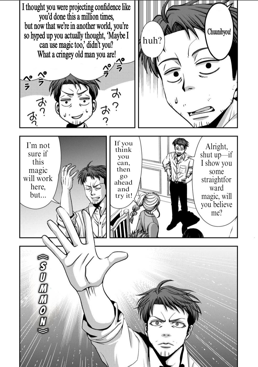 Isekai Nidome no Ossan, Dou Kangaete mo Koukousei Yuusha Yori Tsuyoi Chapter 1 - Page 37