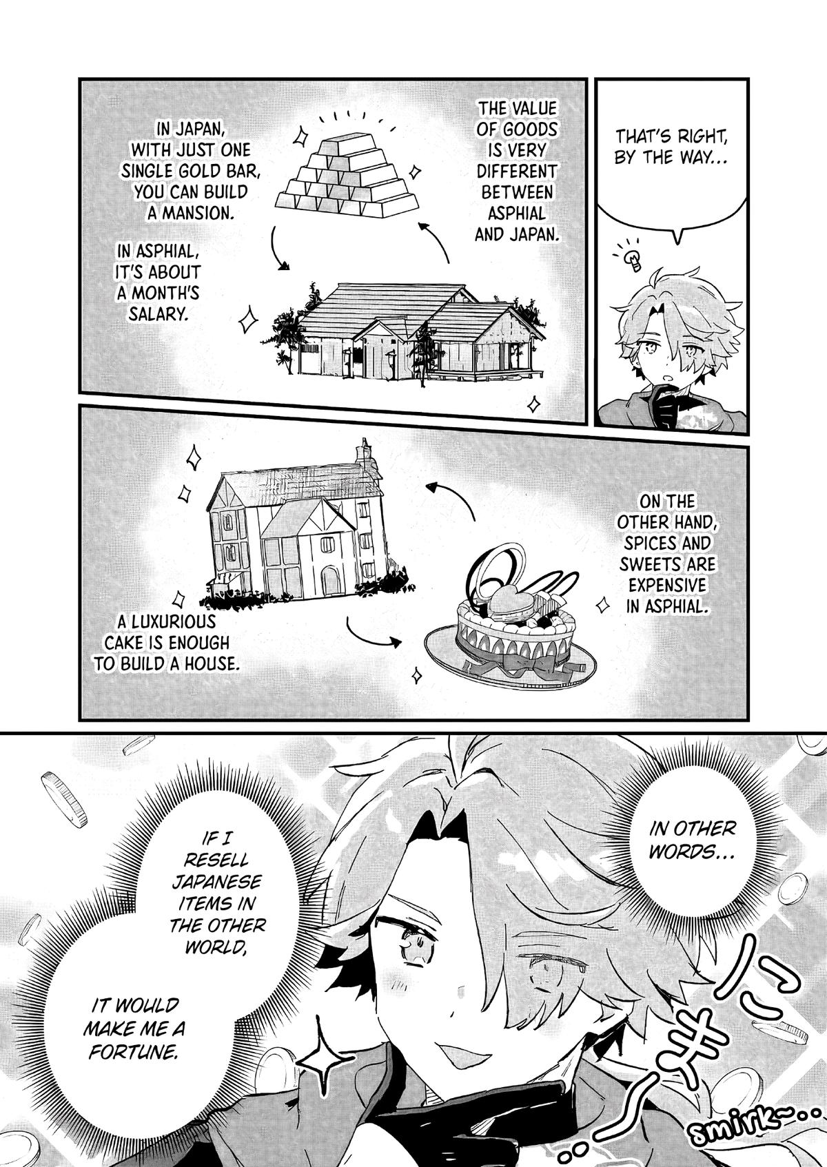 Isekai Shounin - Skill <Isekai Tokou> wo Kushi Shite, Yuuyuu Jiteki na Okanemochi Slow Life wo Okurimasu Chapter 1 - Page 13