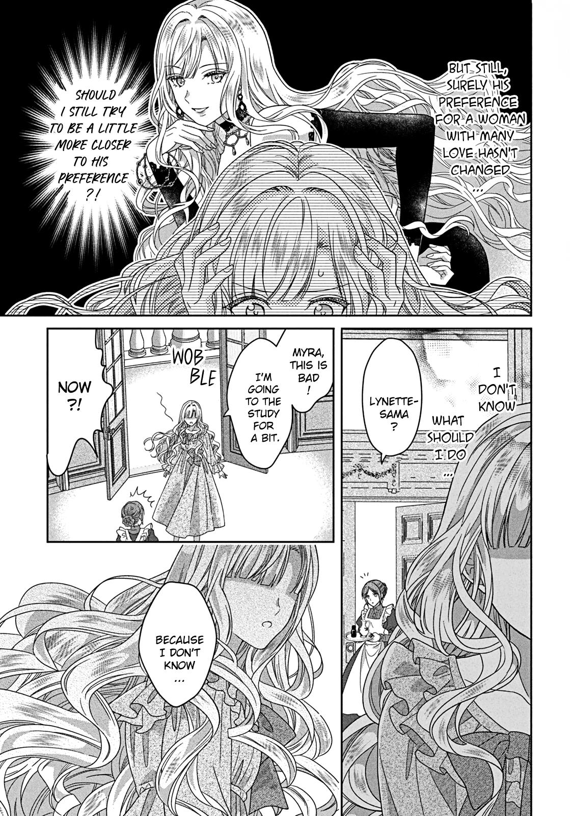 Itsuwari no Akujo desuga Suenagaku Shiawase ni Narimashou: Onozomi no "Koiooki Onna" o Enjiteiru noni Otto no Yousu ga Okashii Chapter 11 - Page 8