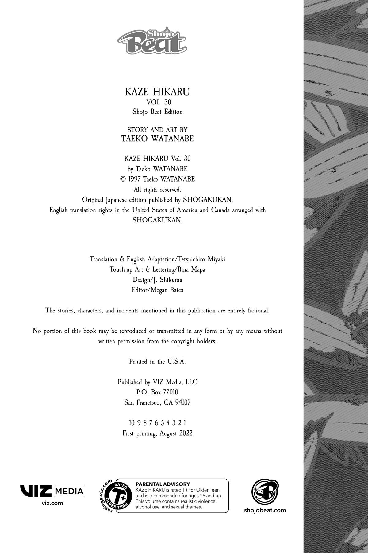 Kaze Hikaru Chapter 30 - Page 192