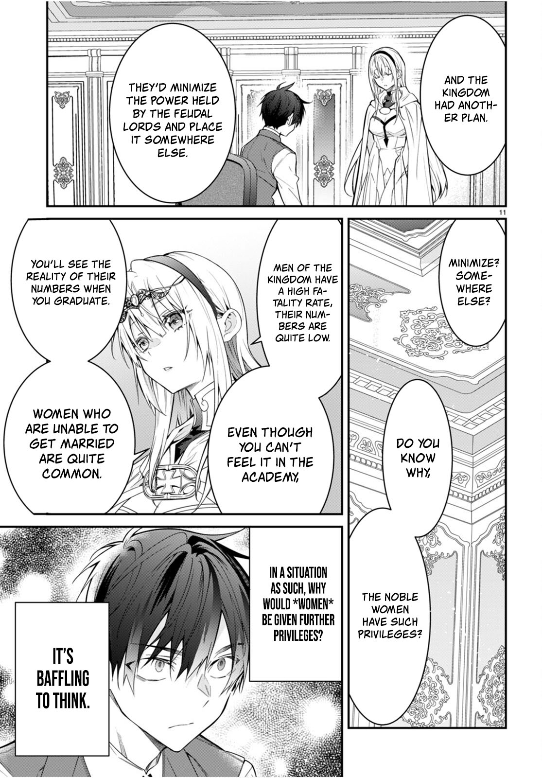 Otome Game Sekai wa Mob ni Kibishii Sekai desu Chapter 64 - Page 11