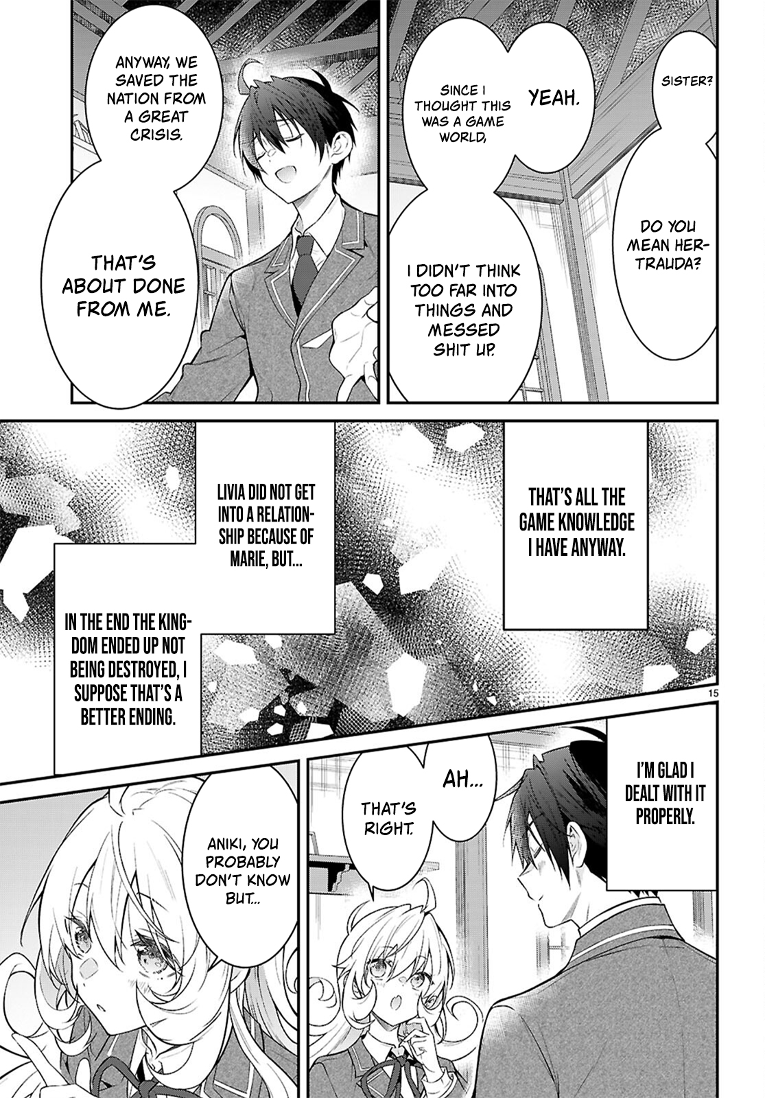 Otome Game Sekai wa Mob ni Kibishii Sekai desu Chapter 66 - Page 15