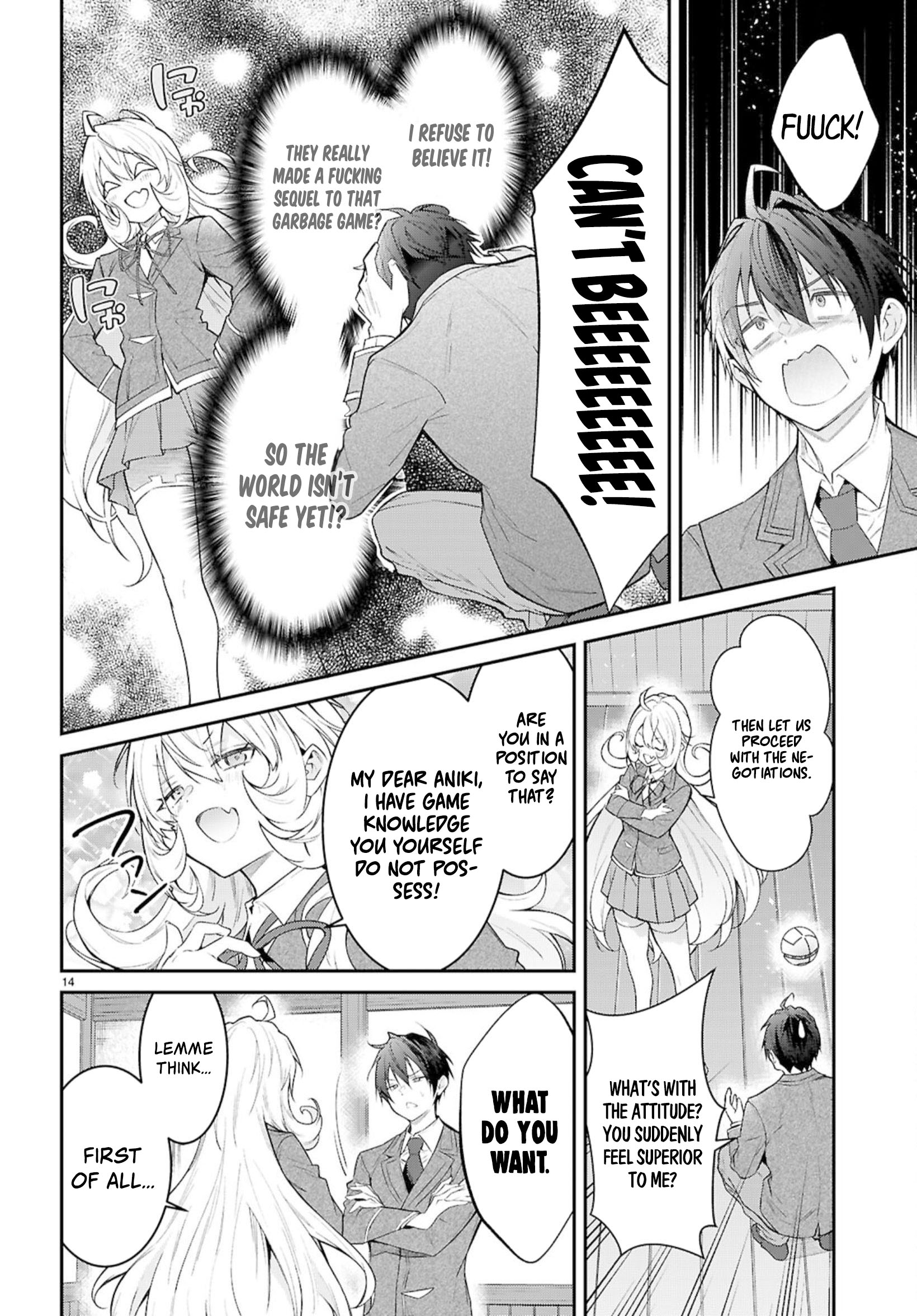Otome Game Sekai wa Mob ni Kibishii Sekai desu Chapter 67 - Page 14