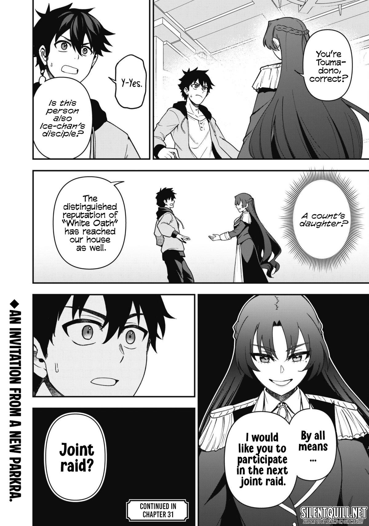 Saikin Haitta Shiro Madoushi ga Party Crusher de, Ore no Isekai Boukensha Seikatsu ga Houkai ni Kiki na Ken ni Tsuite Chapter 30 - Page 26
