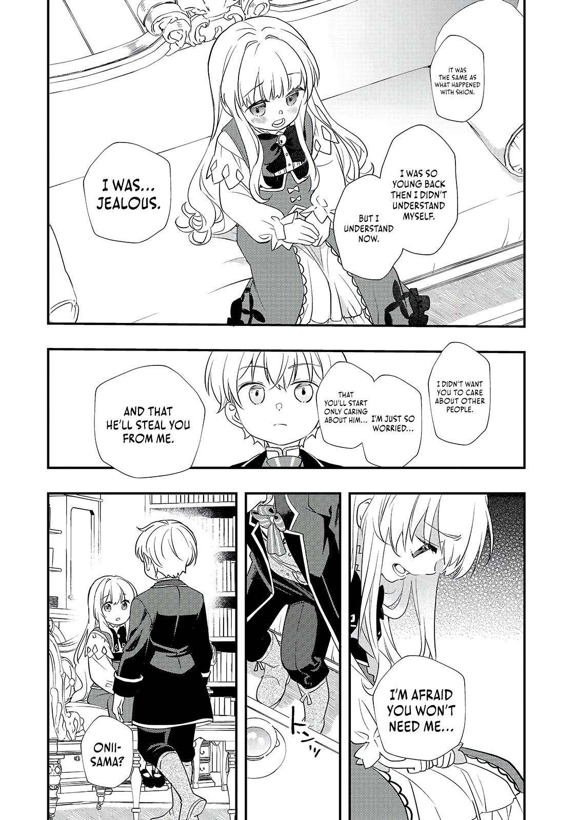 Shinu Unmei ni Aru Akuyaku Reijou no Ani ni Tensei Shita node, Imouto o Sodatete Mirai o Kaetai to Omoimasu Chapter 7 - Page 14