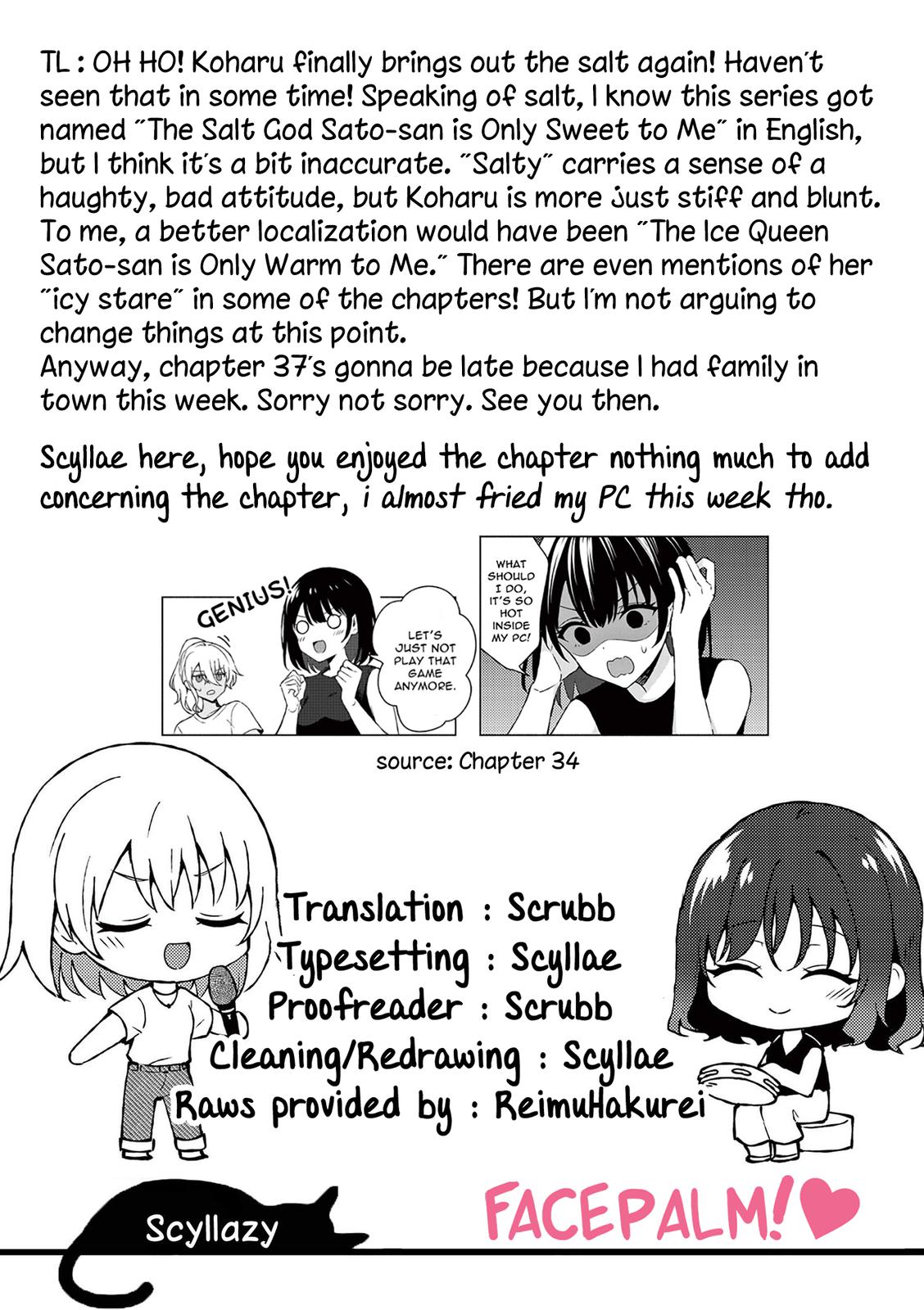 Shiotaiou no Sato-san ga Ore ni dake Amai Chapter 36 - Page 19