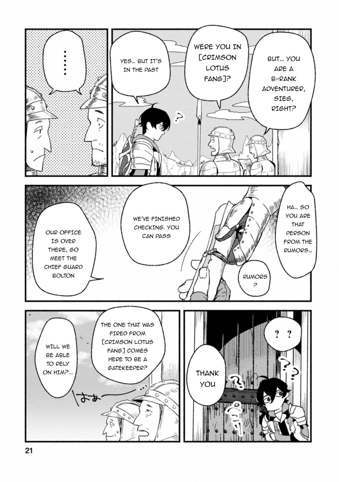 Sono Monban, Saikyou Nitsuki - Tsuihou Sareta Bougyo Ryoku 9999 no Senshi, Outo no Monban Toshite Musou Suru Chapter 1 - Page 20