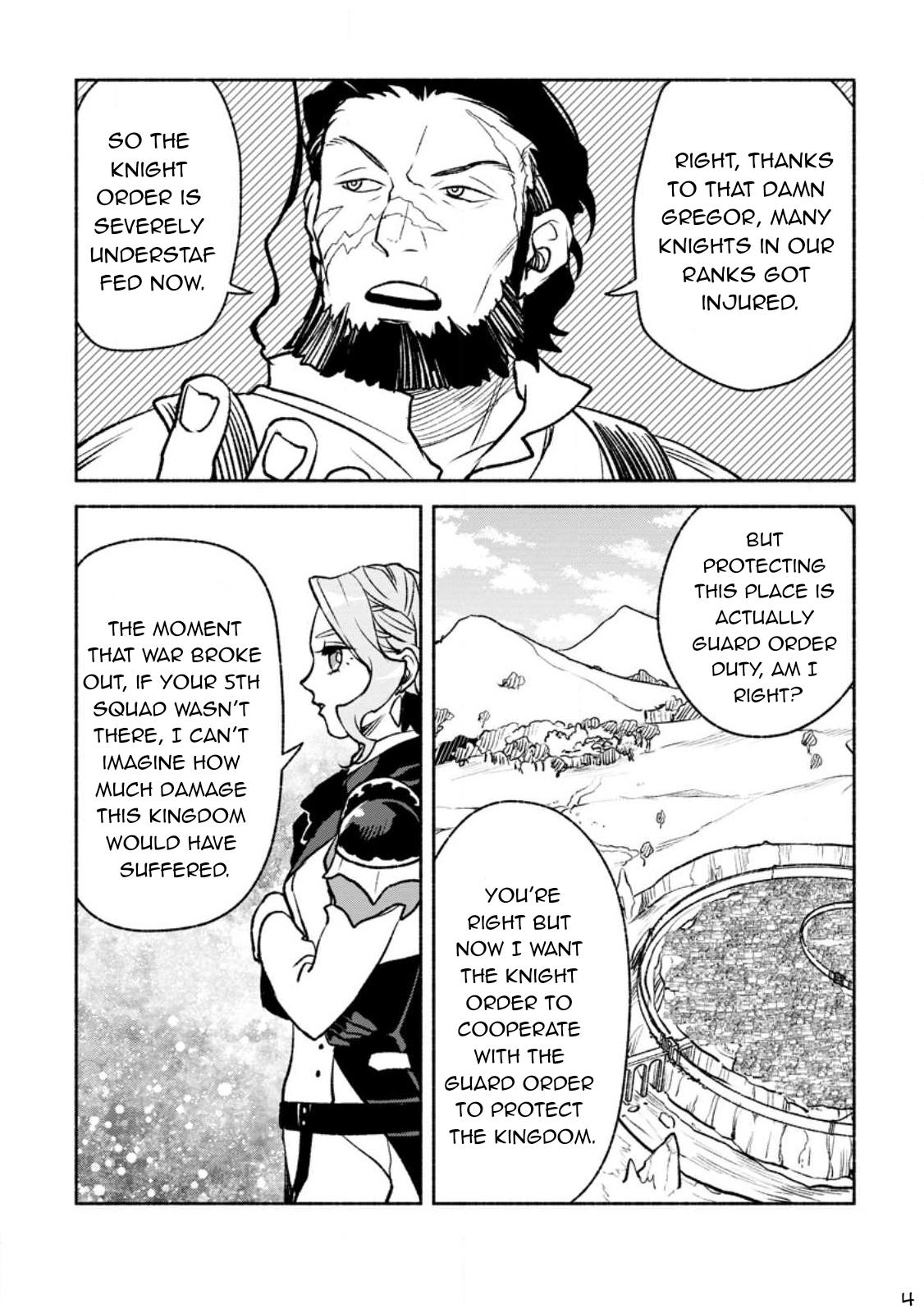 Sono Monban, Saikyou Nitsuki - Tsuihou Sareta Bougyo Ryoku 9999 no Senshi, Outo no Monban Toshite Musou Suru Chapter 22 - Page 5