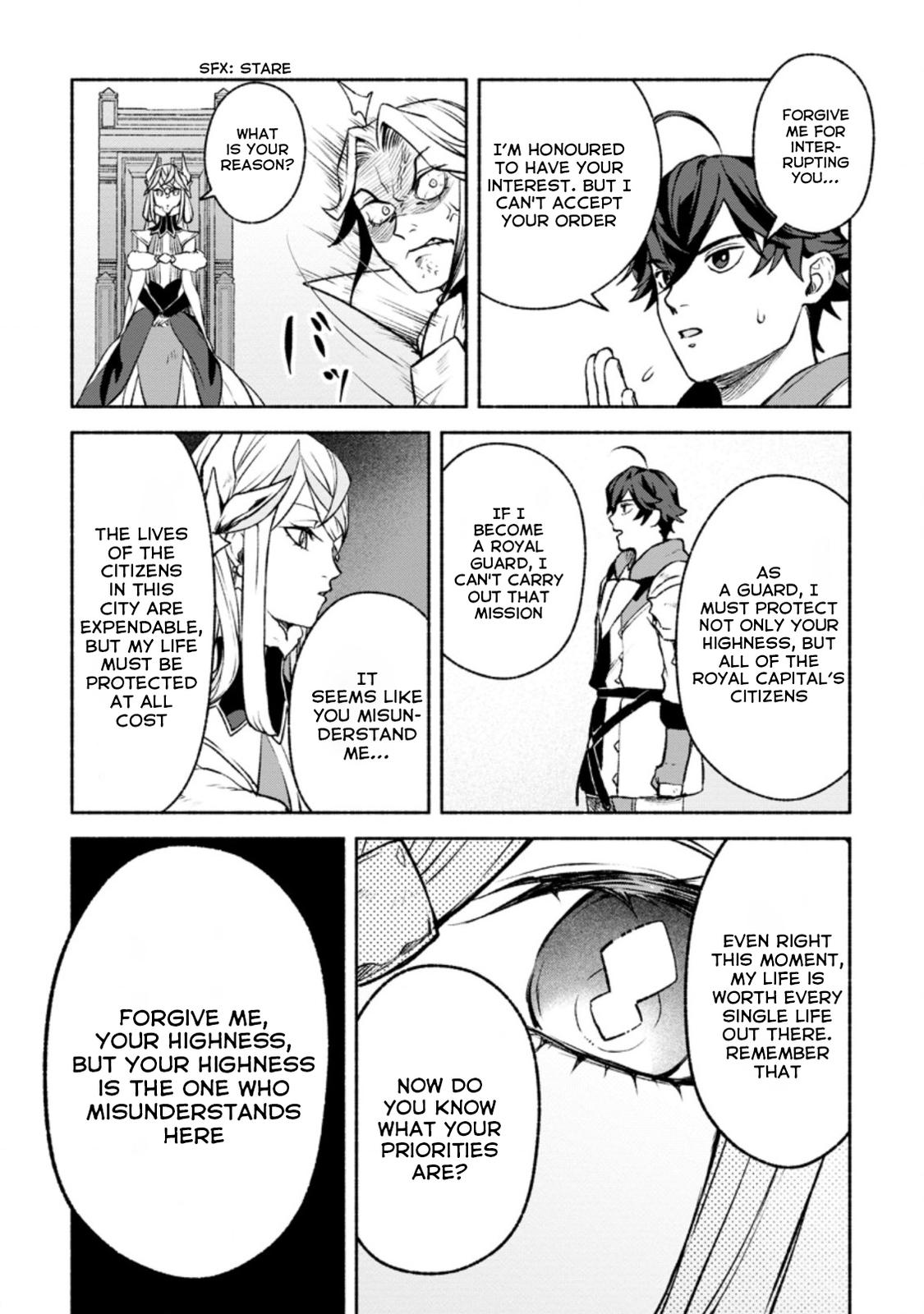 Sono Monban, Saikyou Nitsuki - Tsuihou Sareta Bougyo Ryoku 9999 no Senshi, Outo no Monban Toshite Musou Suru Chapter 14.2 - Page 10