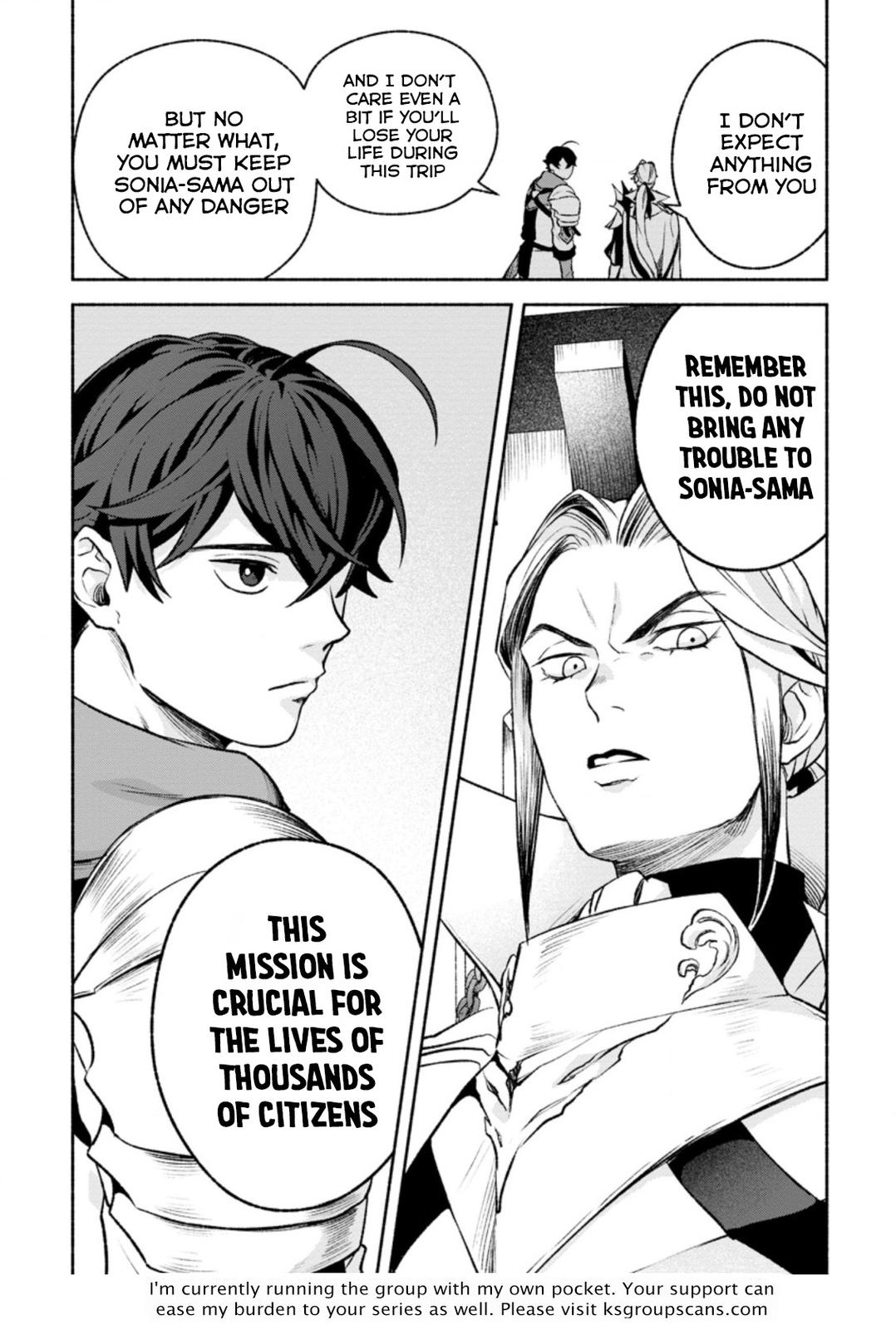 Sono Monban, Saikyou Nitsuki - Tsuihou Sareta Bougyo Ryoku 9999 no Senshi, Outo no Monban Toshite Musou Suru Chapter 14.3 - Page 11