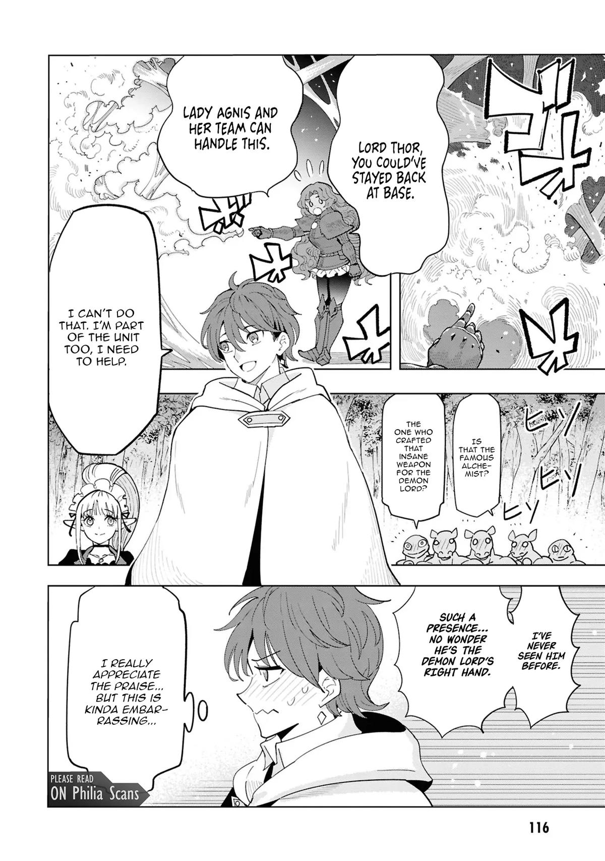 Souzou Renkinjutsu-shi wa Jiyuu wo Oukasuru Furusato wo Tsuihou saretara, Maou no wo Hizamoto de Chouzetsu Kouka no Magic Item Tsukuri Houdai ni Narimashita Chapter 15 - Page 49
