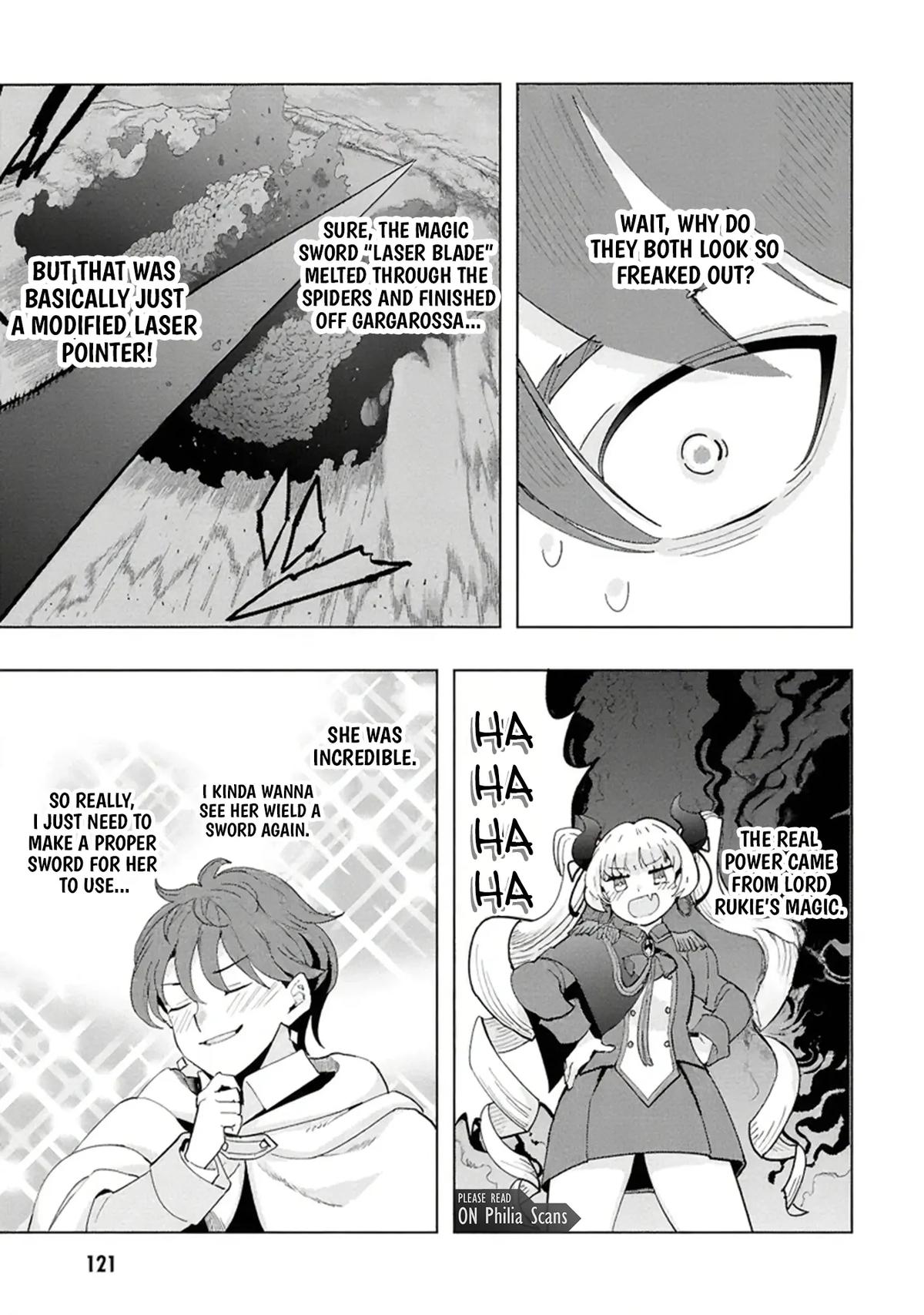 Souzou Renkinjutsu-shi wa Jiyuu wo Oukasuru Furusato wo Tsuihou saretara, Maou no wo Hizamoto de Chouzetsu Kouka no Magic Item Tsukuri Houdai ni Narimashita Chapter 15 - Page 54
