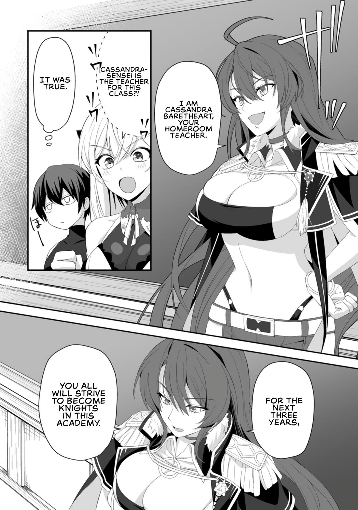 Teisou Gyakuten Sekai de Yuiitsu no Otoko Kishi no Ore, Onna Kishi Gakuen ni Nyuugaku Shitara Nazeka Eiyou Atsukai Sareta: Zetsurin Skill de Harem Musou Chapter 4 - Page 24