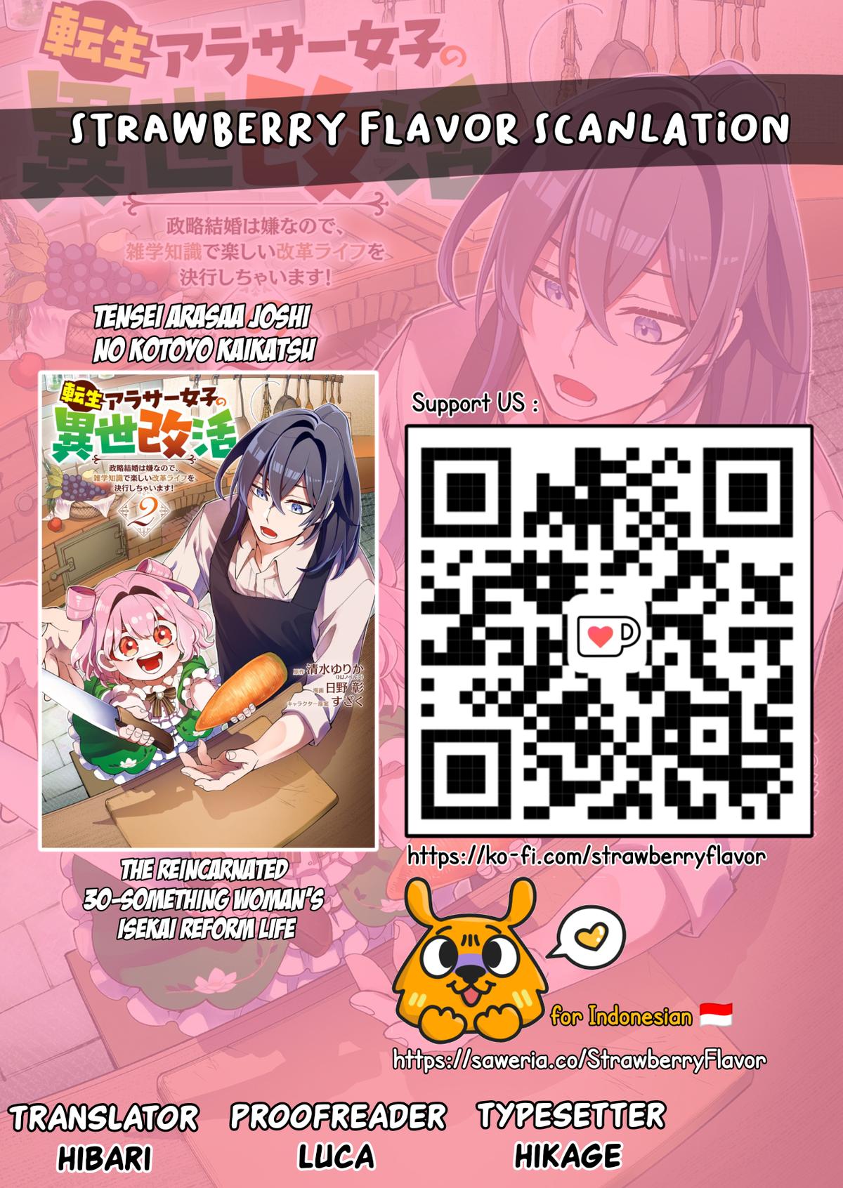 Tensei Arasaa Joshi no Kotoyo Kaikatsu - Seiryaku Kekkon wa Iya na no de, Zatsugaku Chishiki de Tanoshii Kaikaku Life wo Kekkou Shichaimasu! Chapter 19 - Page 31