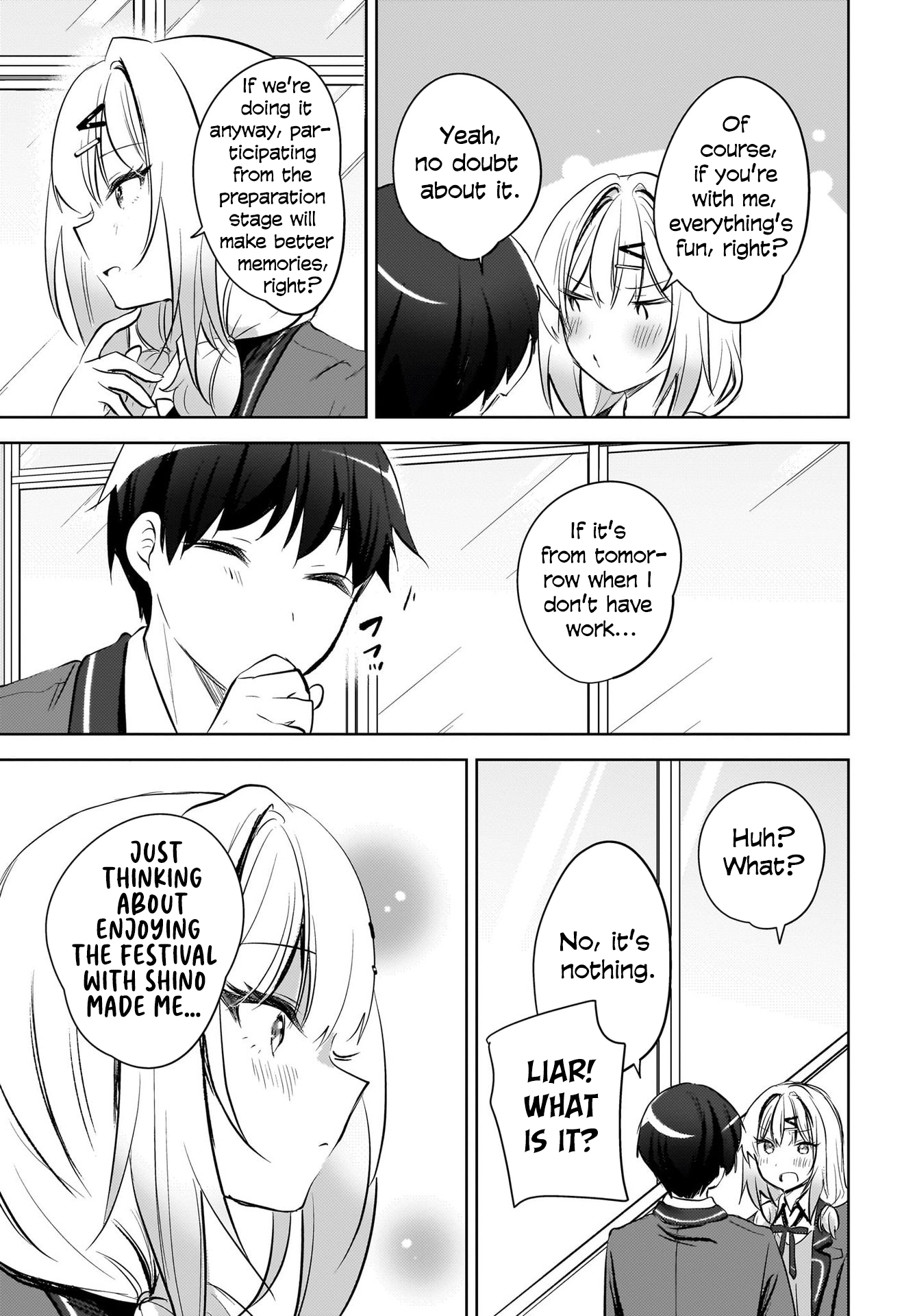 The gal is sitting behind me, and loves me. - Chapter 13 - 13