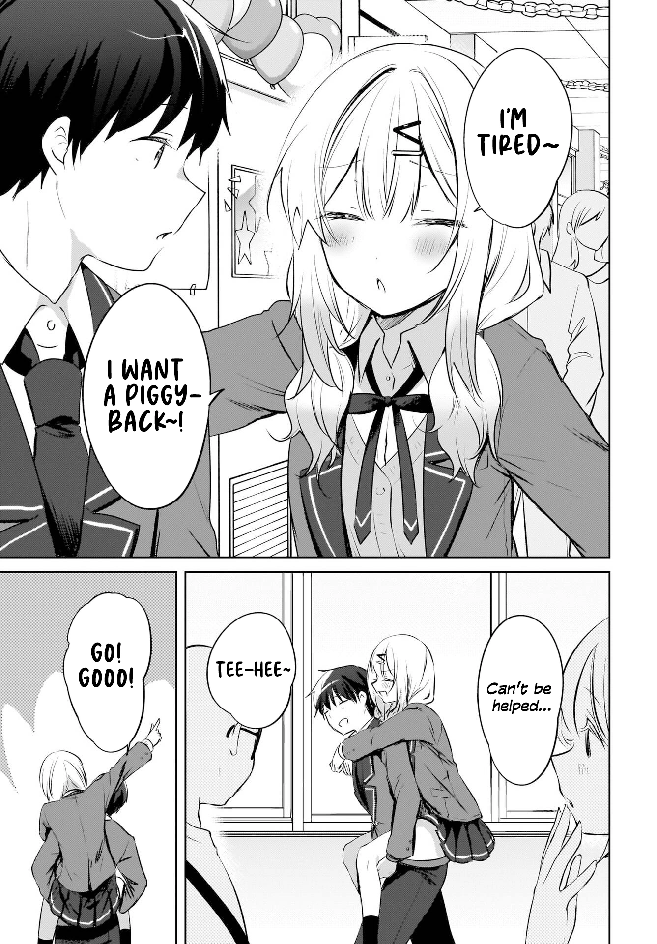 The gal is sitting behind me, and loves me. Chapter 17 - Page 17