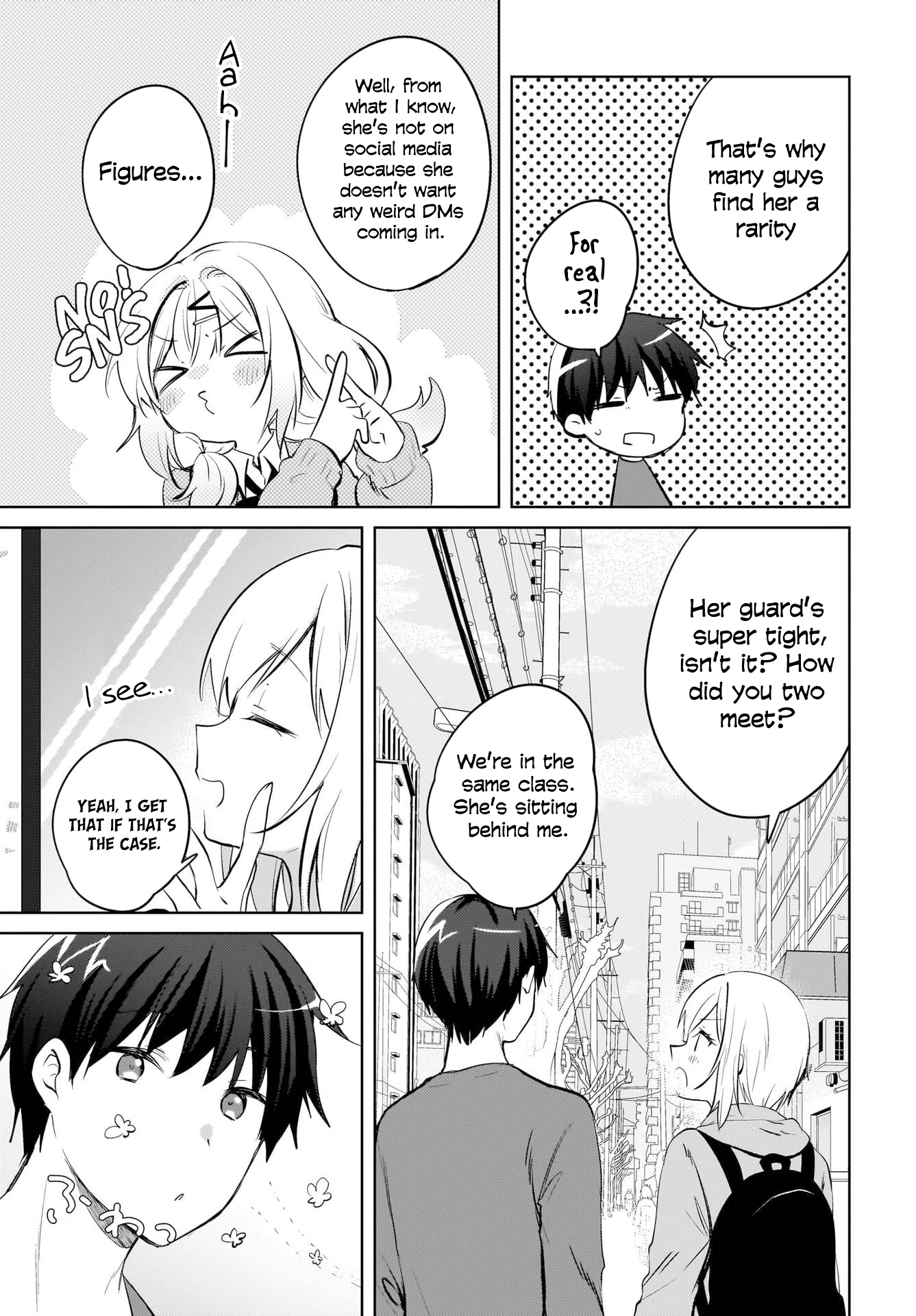 The gal is sitting behind me, and loves me. Chapter 19 - Page 6