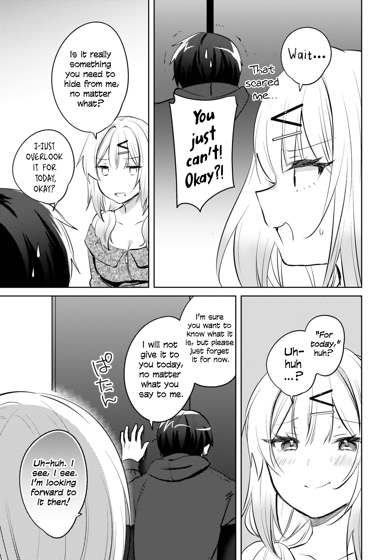 The gal is sitting behind me, and loves me. Chapter 19 - Page 18