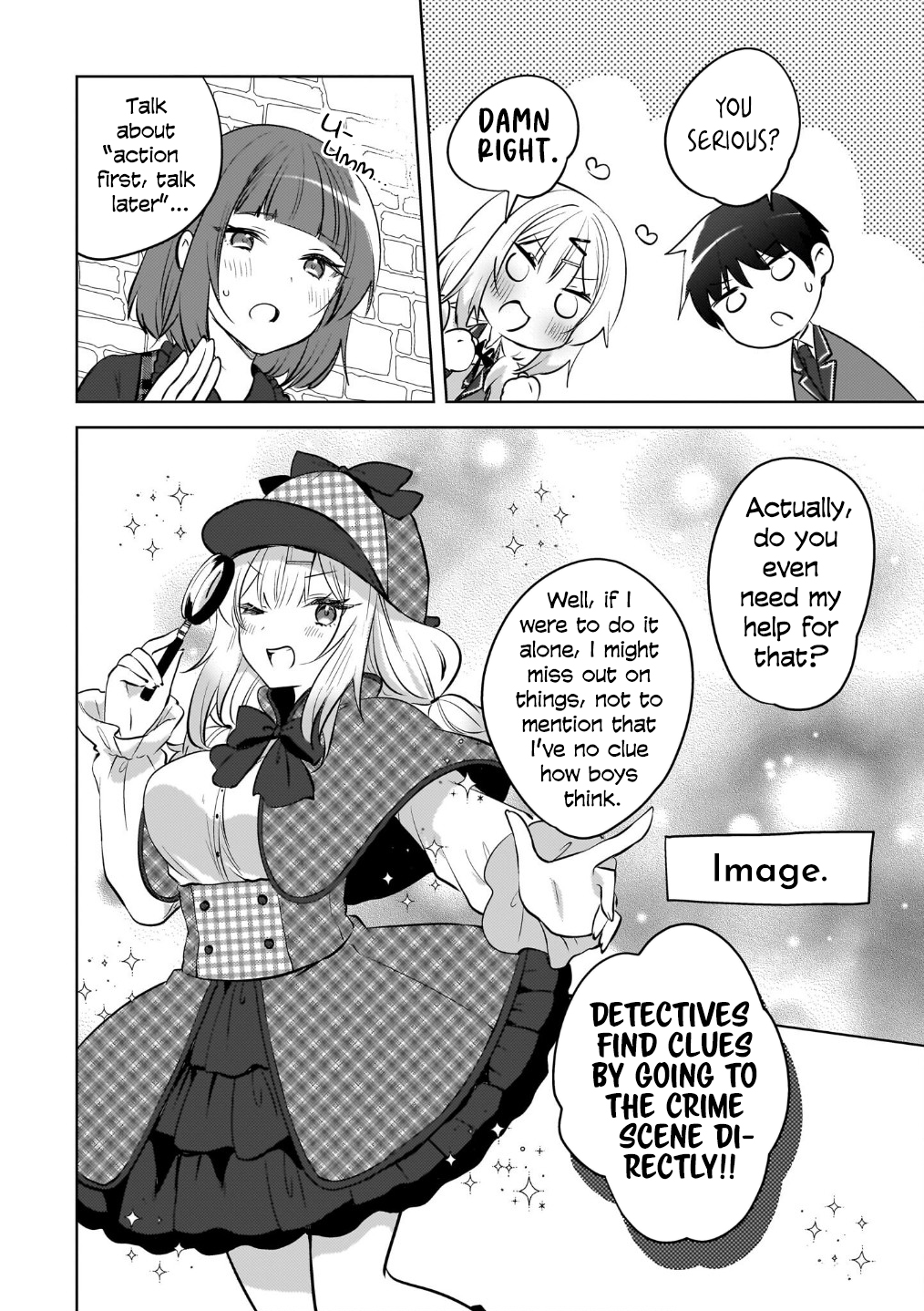 The gal is sitting behind me, and loves me. Chapter 23 - Page 13