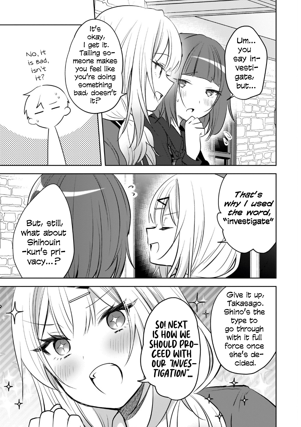 The gal is sitting behind me, and loves me. Chapter 23 - Page 14