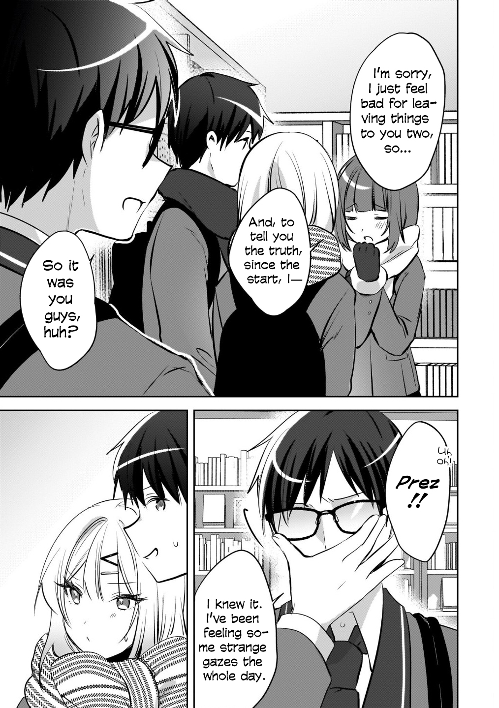 The gal is sitting behind me, and loves me. Chapter 23 - Page 28