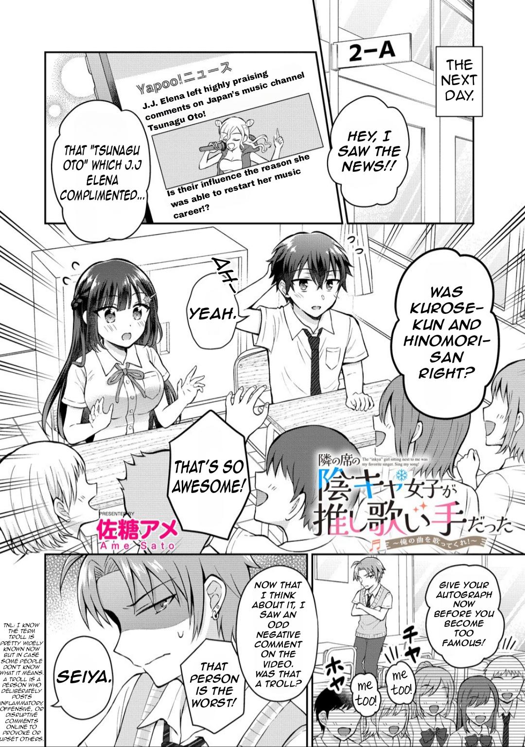 Tonari no Seki no Inkya Joshi ga Oshi Utaite Datta ~Ore no Kyoku wo Uttatekure!~ Chapter 15 - Page 4