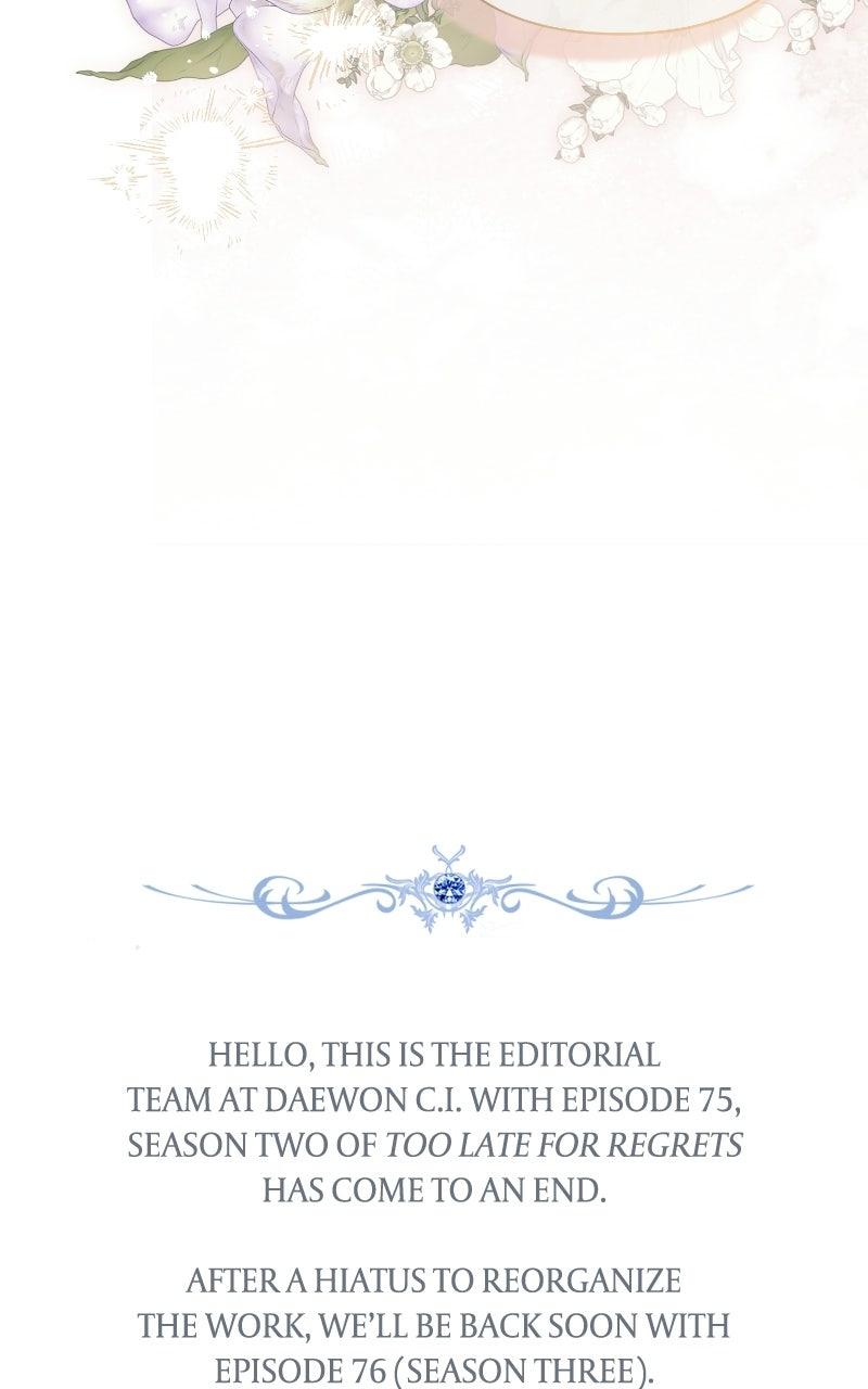 Too Late for Regrets Chapter 75 - Page 78