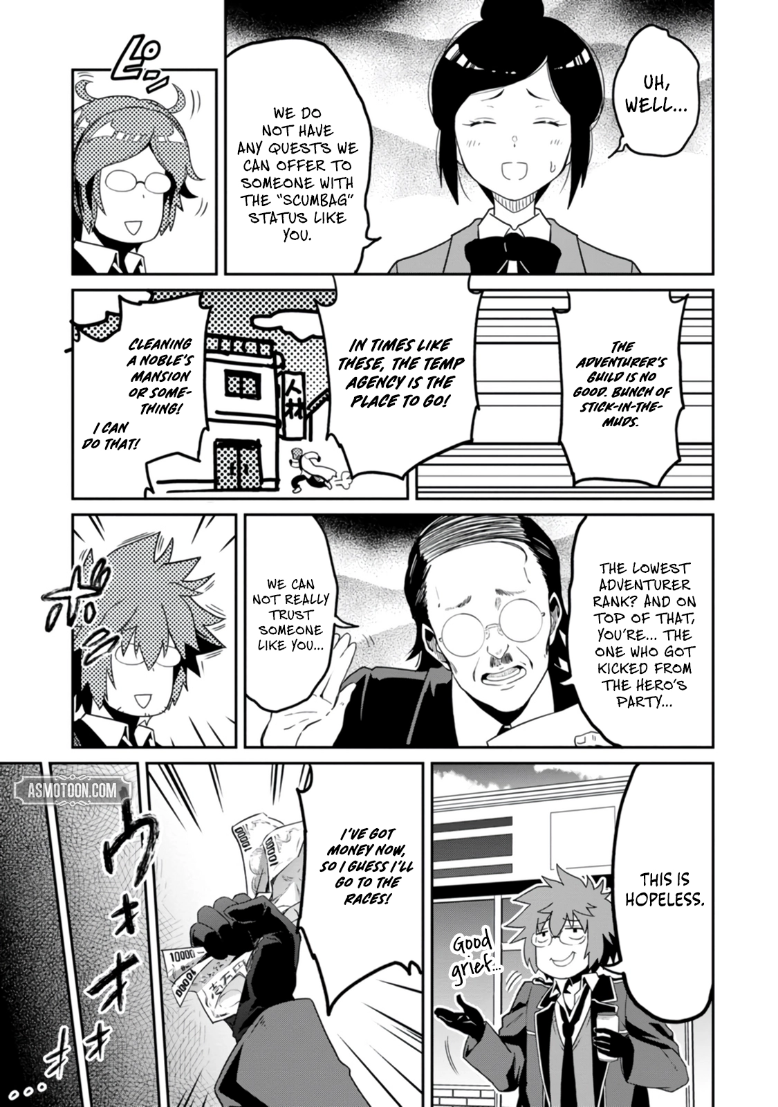 Yuusha no Sensei, Saikyou no Kuzu ni naru. ~S-kyuu Party no Moto Eiyuu, Ura Shakai no Ihou Guild de Nariagari~ Chapter 1 - Page 26